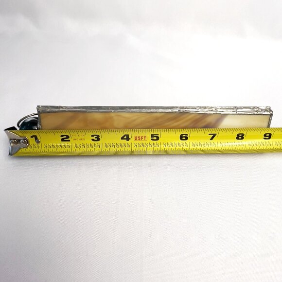 Handcrafted Stained Glass Kaleidoscope Artisan Optical Toy Leaded Panels 9” - Picture 7 of 10